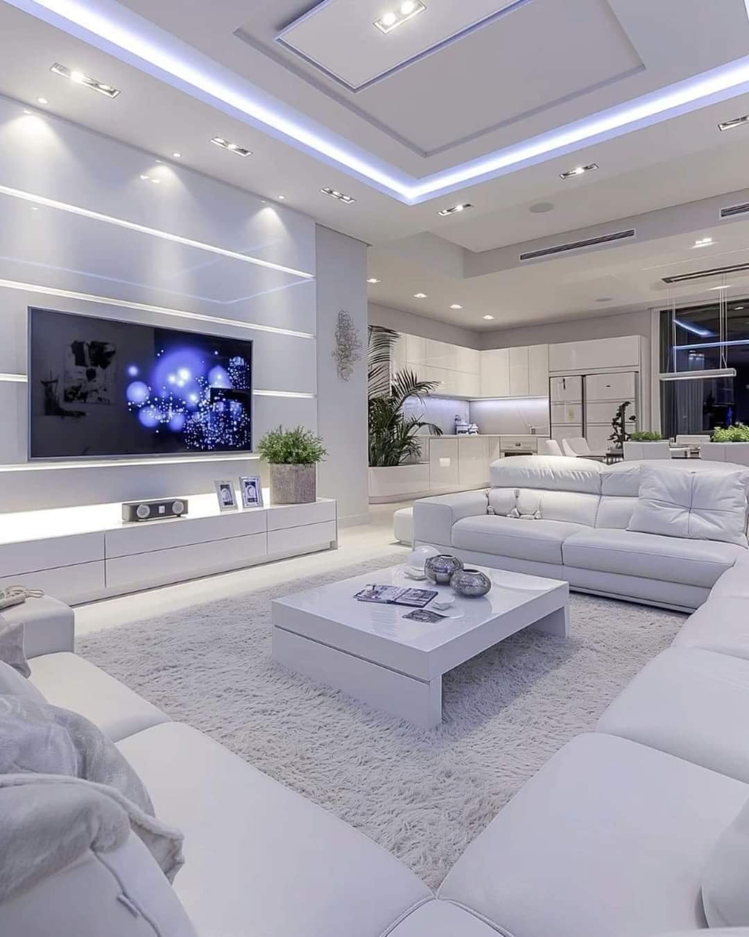 Family lounge · full white scheme